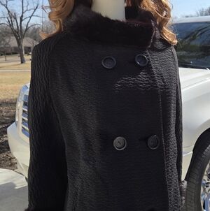 Forstmann 1960's Wool Coat With RealFur Collar And Cuffs